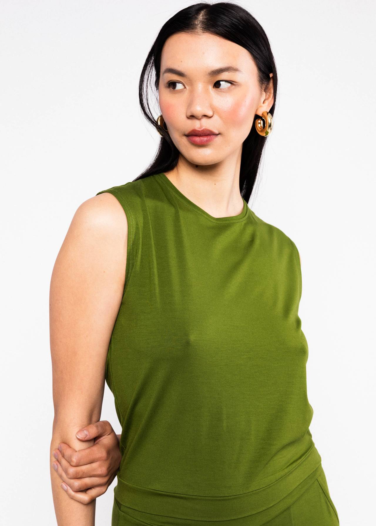 Green tank top