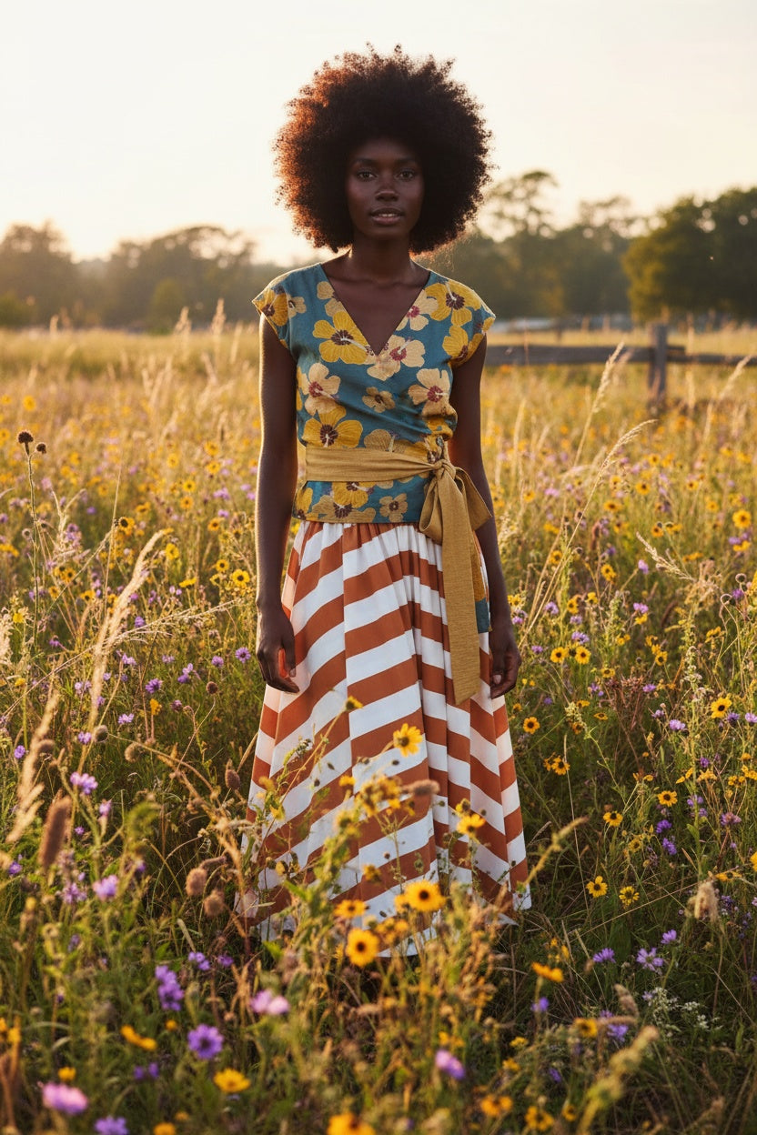 Orange Stripe skirt
