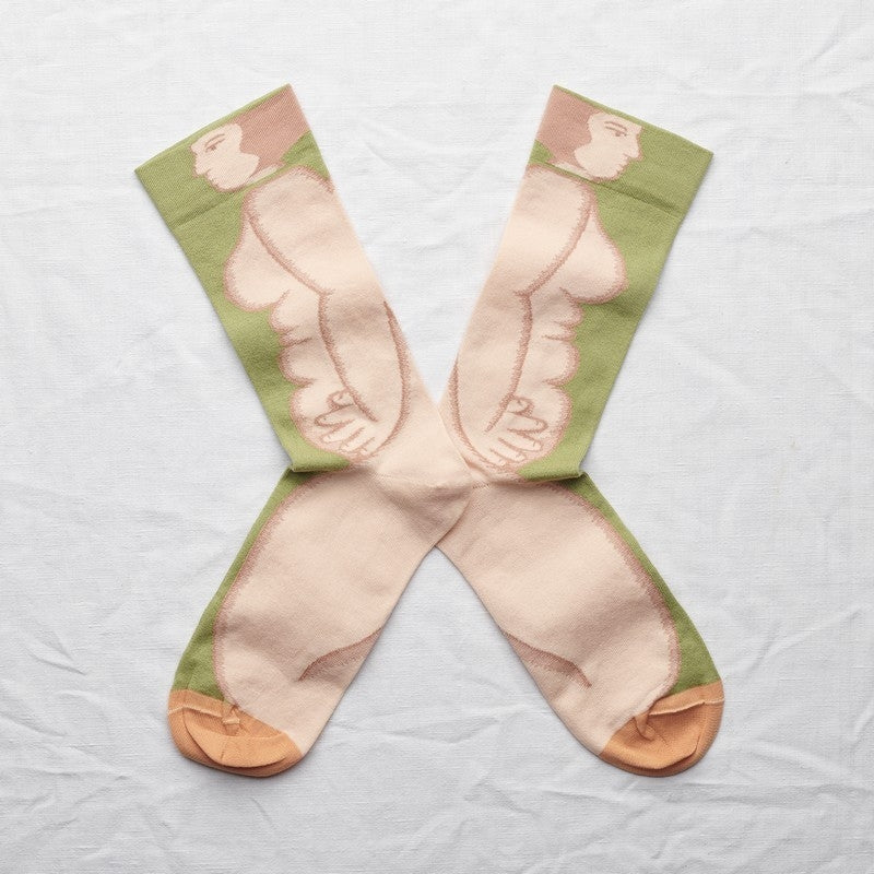 Socks Moss Nude