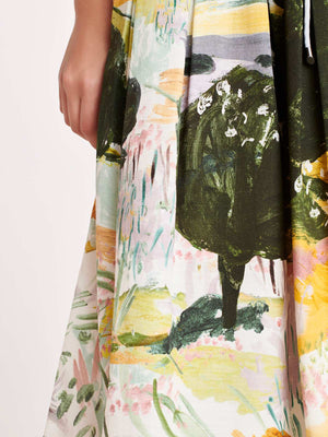 tencel™ printed midi skirt